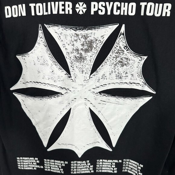 Don Toliver Psycho Tour Double Sided Long Sleeve T-shirt Size XL - Picture 5 of 6